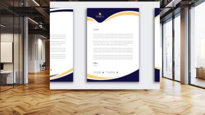 Modern Creative & Clean business style letterhead bundle of your corporate project design.set to print with vector & illustration. corporate letterhead bundle. Wall mural