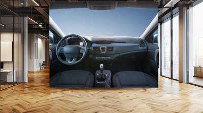 Car inside composition. Concept and idea Wall mural