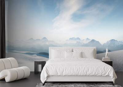 High mountain range in morning time. Beautiful natural landscape Wall mural