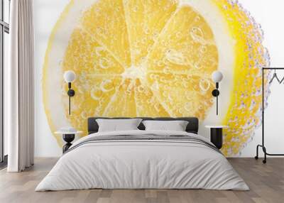 Lemons and air bubbles. Healthy and tasty food Wall mural