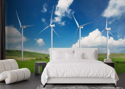 Wind power station. Ecological energy composition Wall mural