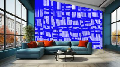 abstract blue background with cubes Wall mural