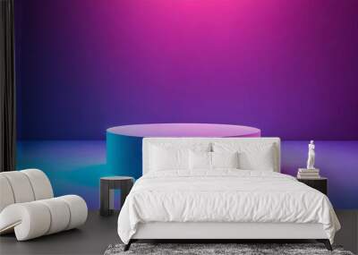 Colorful podium for product, mockup background, simple.	 Wall mural