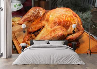 Crispy Thanksgiving turkey stuffed - Knuspriger Erntedank Truthahn gefüllt Wall mural