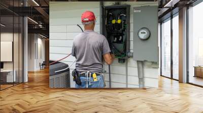 electrician at work Wall mural