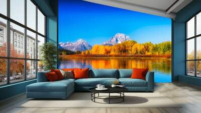 Oxbow Bend in Autumn Wall mural