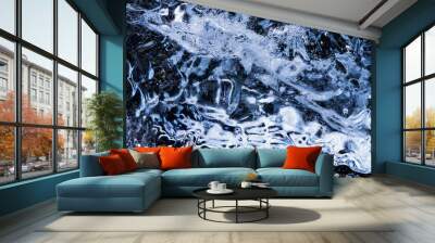 Diamond Like Ice Abstract Background Jokulsarlon Glacier Lagoon Iceland Wall mural