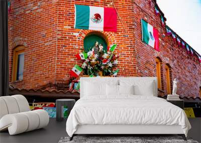 Mexican Market Square Symbol Paper Decorations San Antonio Texas Wall mural