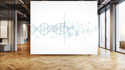 connection concept of fluorescence molecules and DNA is used in medicine and business. Wall mural