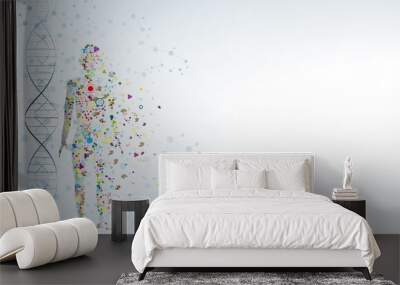 molecule body concept of the human DNA vector chemistry science illustration Wall mural