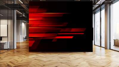 abstract speed movement pattern with shiny glowing blurred line shape, gradient color. vector design template Wall mural