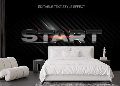 Editable modern text effect. Text style effect. Editable fonts vector files. Wall mural