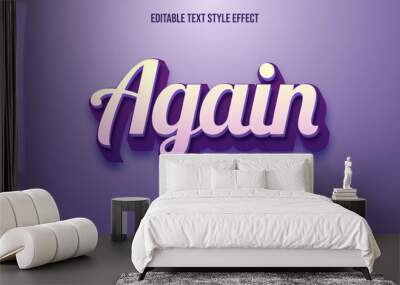 Editable text style effect modern color. Text style vector file Wall mural