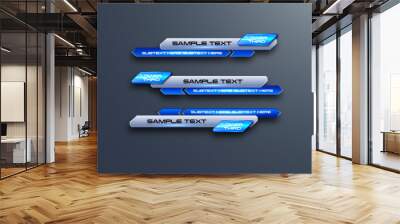 futuristic design vector interface Lower third banner Bars. Streaming Video. Breaking, Sport News. Wall mural