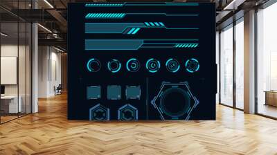 Futuristic HUD element interface. Virtual graphic touch user interface Wall mural