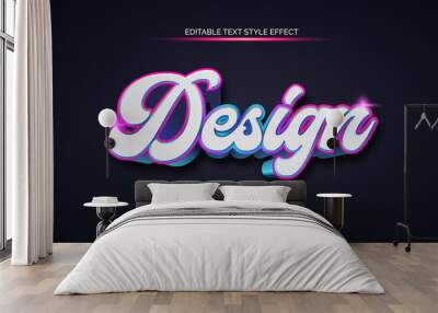 modern stylish text style effect, Vector Text Effect Editable fonts. Wall mural