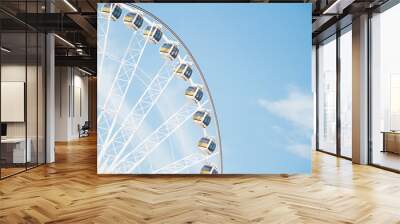 Ferris wheel with beauty blue sky. Wall mural