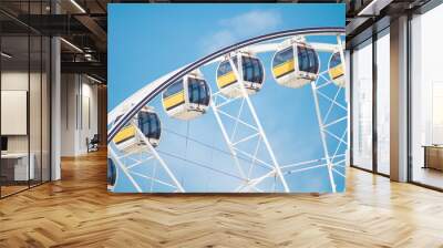 Ferris wheel with beauty blue sky. Wall mural