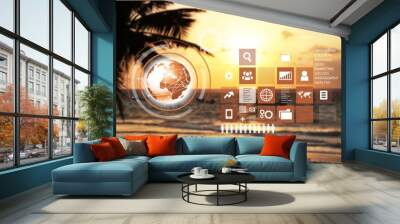 Artificial. Wall mural