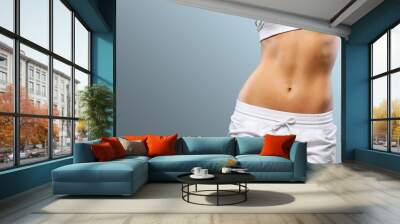 Beautiful slim female body Wall mural