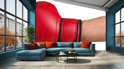 Boxing fist glove punch box red knock Wall mural