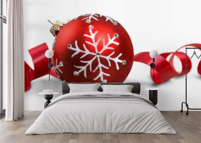 Christmas decorations isolated  on white background Wall mural