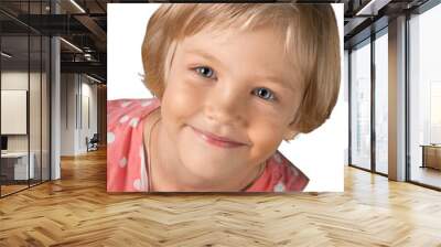 Closeup of a Smiling Little Girl Wall mural