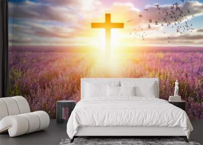 Cross. Wall mural