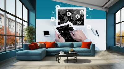 Digital. Wall mural