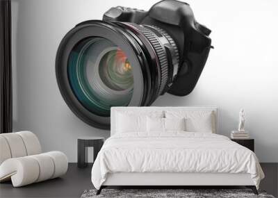 DSLR camera isolated on white background Wall mural