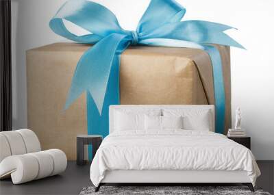 Gift box with a ribbon bow Wall mural