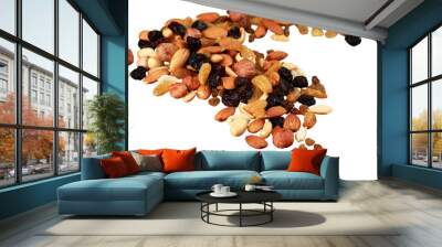 Granola snack seed peanut raisin food almond Wall mural