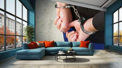 Handcuffs. Wall mural