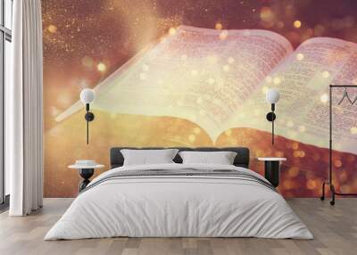 Holy Bible  book on  background Wall mural