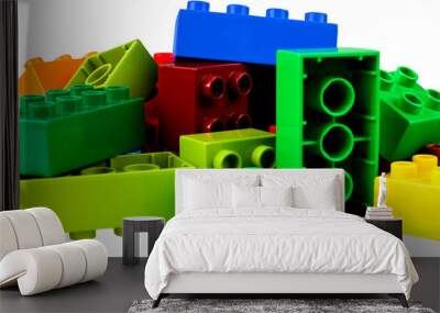 Many colorful plastic block toys Wall mural