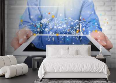 Marketing, data, business. Wall mural