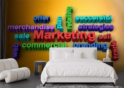 Marketing. Wall mural