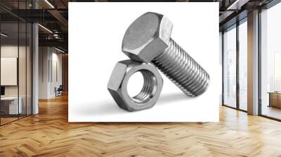 Metal steel bolt and nut Wall mural