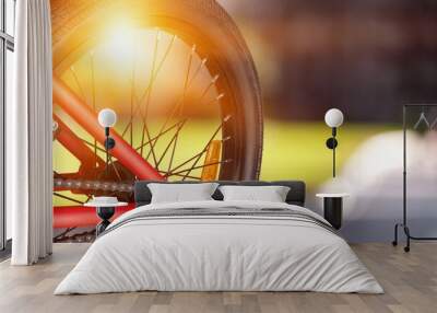 Modern bicycle details wheel outdoor Wall mural