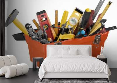 Open Tool Box - Isolated Wall mural