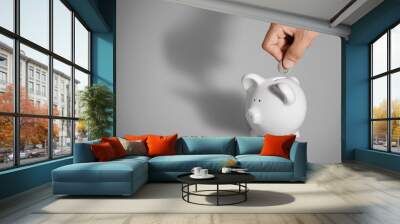 Piggy bank. Wall mural