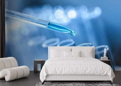 Pipette and test tubes. Wall mural