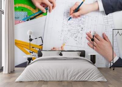 Plan. Wall mural