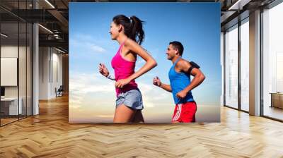 Running. Wall mural