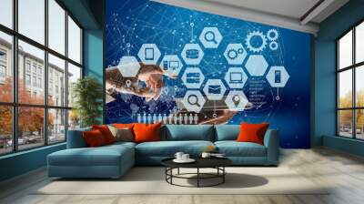 Technology digital financial future finance virtual innovation Wall mural