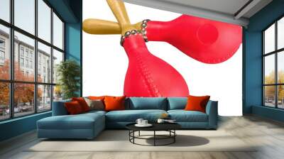 Two Red Rattles - Isolated Wall mural