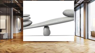 Weight Scale. 3D. Out of Balance Wall mural