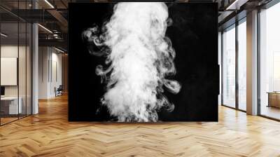 White smoke on a dark black background Wall mural