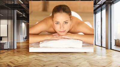 Young woman relaxing in spa.Healthcare and beauty concept. Wall mural