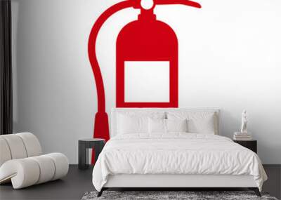 Fire Extinguisher Sign Symbol. Vector Illustration Isolated on White Background. Wall mural